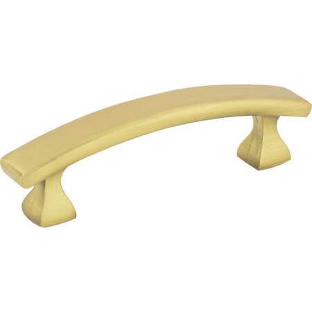 Elements 3" Center-to-Center Brushed Gold Square Hadly Cabinet Pull 449-3BG